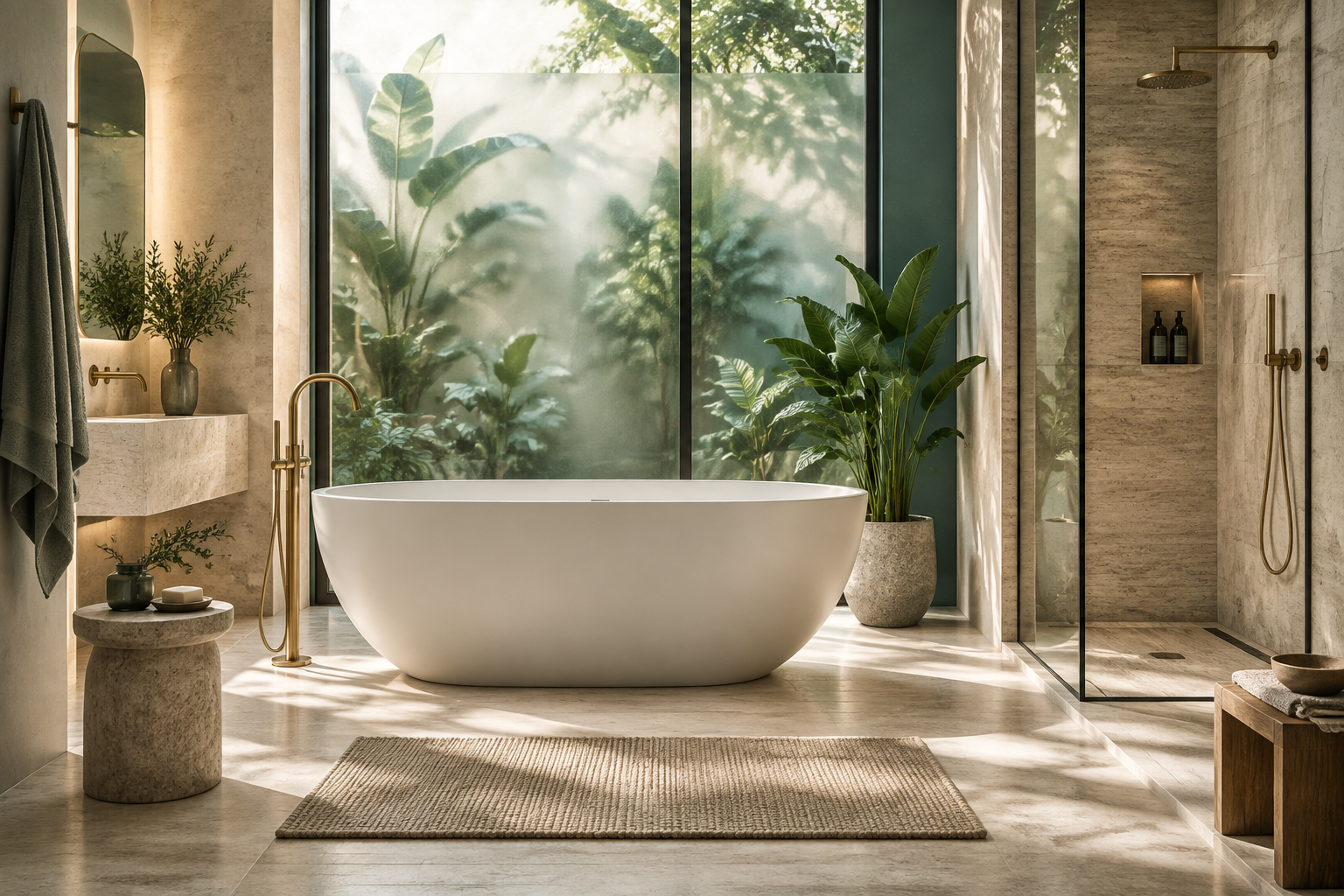 Illustrative contemporary bathroom concept